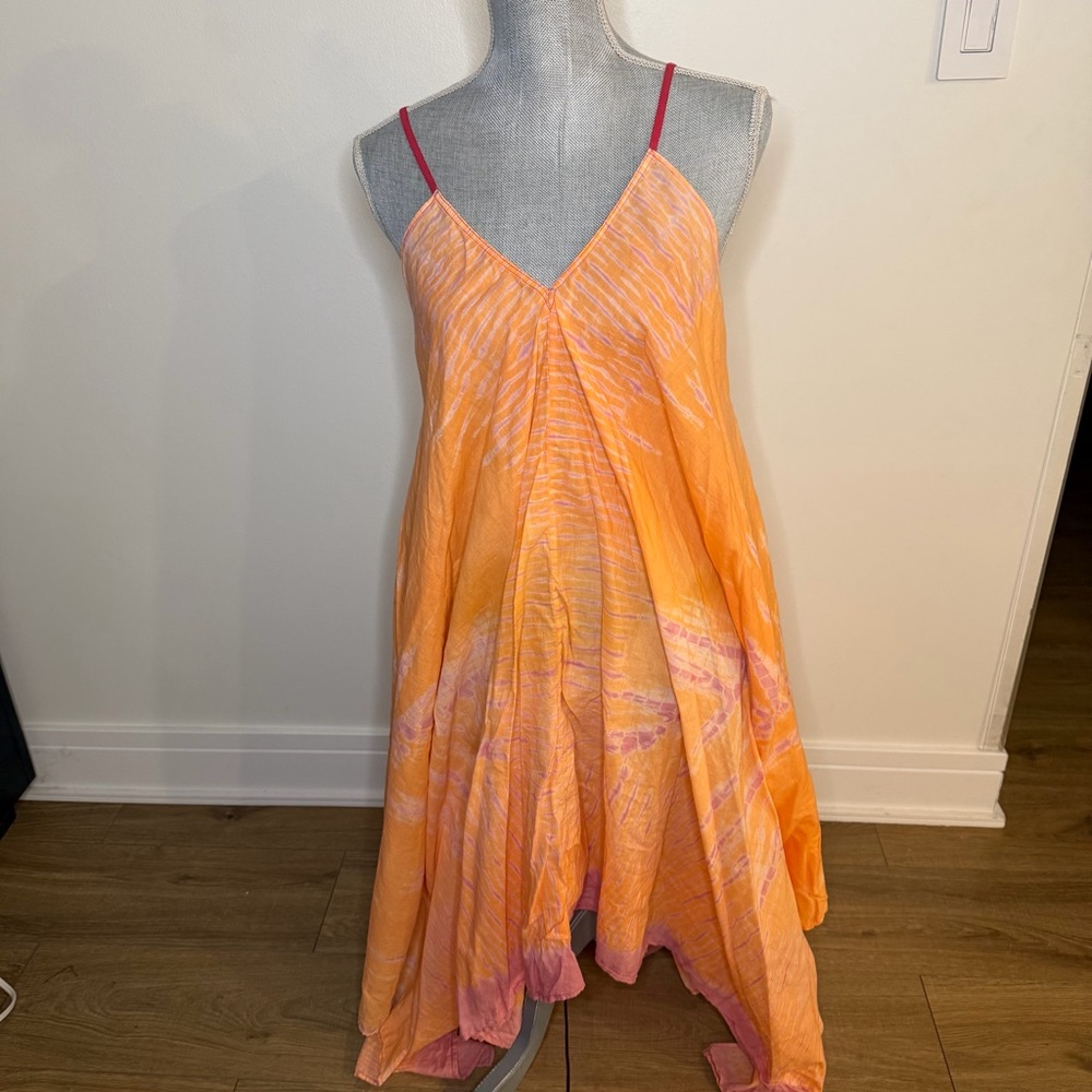 Roberta Roller Rabbit Orange and Pink Maxi Dress